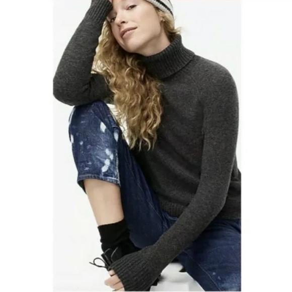 J. Crew Sweaters - J.crew dark gray turtleneck sweater oversized